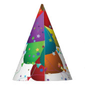 Pet/ballonnen en Confetti Feesthoedjes (Achterkant)