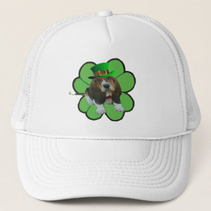 Pet Basset Hound Happy St Patrick's Day Clover