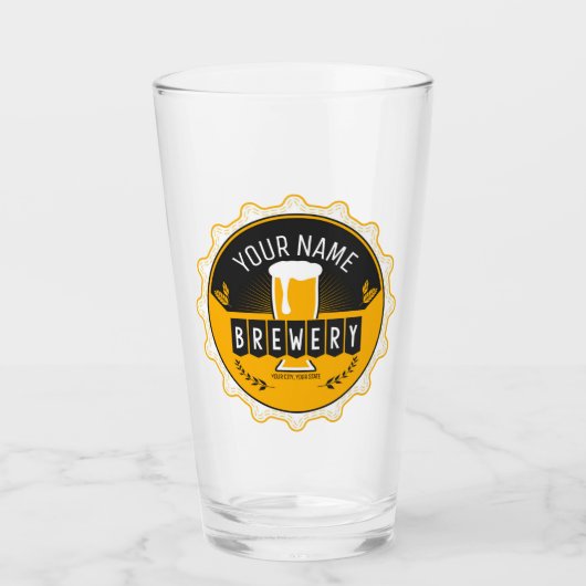 Pet bast brouwerij glas (Voorkant)