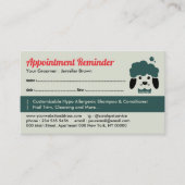 Pet Bath Spa Salon Appointment Remind Dog Groomer Visitekaartje (Voorkant)