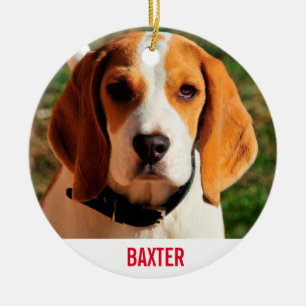 Pet Beagle Dog Foto gepersonaliseerd Keramisch Ornament