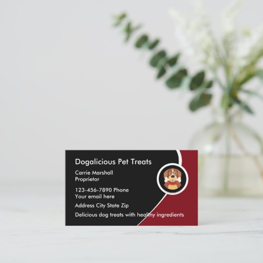 Pet behandelt Visitekaartjes (Staand voorkant)