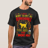 Pet Bernedoodle Drink Beer Smoke Meat Barbecue T-shirt (Voorkant)