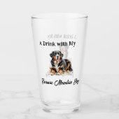 Pet Bernese Watercolor Personalize Glas (Voorkant)