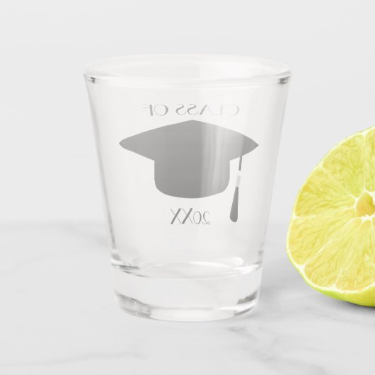 Pet bewerkbaar Afstuderen Shot Glas (Achterkant)