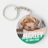 Pet BFF Beste vriend Foto Moderne Koel Eenvoudig Sleutelhanger (Voorkant)