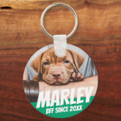 Pet BFF Beste vriend Foto Moderne Koel Eenvoudig Sleutelhanger (Voorkant)