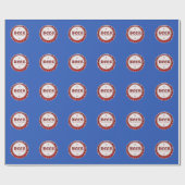 Pet Bier Rood op blauw Cadeaupapier (Vlak)
