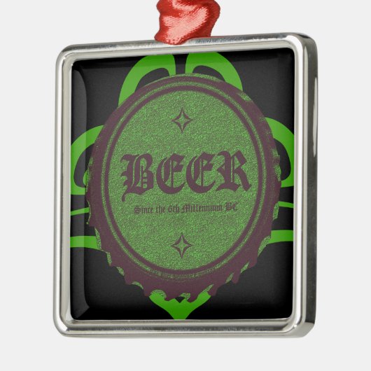 Pet Bierflesje Metalen Ornament (Links)