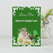  Pet Bird St. Patrick's Day Son/Grandson Feestdagenkaart (Staand voorkant)