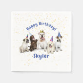 Pet Birthday Dog Celebration | Blauw Servet (Voorkant)