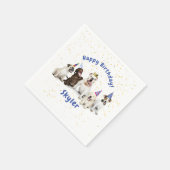 Pet Birthday Dog Celebration | Blauw Servet (Hoek)