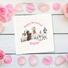 Pet Birthday Dog Celebration | Roze Servet