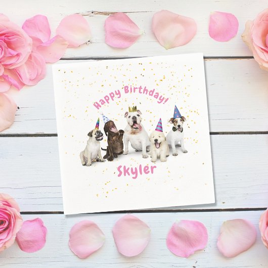 Pet Birthday Dog Celebration | Roze Servet