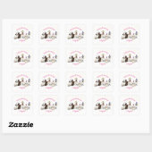 Pet Birthday Dog Celebration | Roze Vierkante Sticker (Vel)