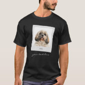 Pet Birthday Dog Foto Lijst op maat T-shirt (Voorkant)