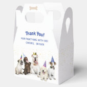 Pet Birthday Dog Party | Blauw Bedankdoosjes (Geopend)