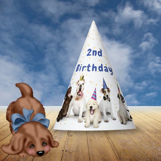 Pet Birthday Dog Party | Blauw Feesthoedjes