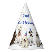 Pet Birthday Dog Party | Blauw Feesthoedjes (Voorkant)