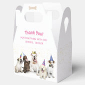 Pet Birthday Dog Party | Roze Bedankdoosjes (Geopend)
