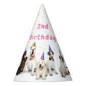 Pet Birthday Dog Party | Roze Feesthoedjes (Voorkant)