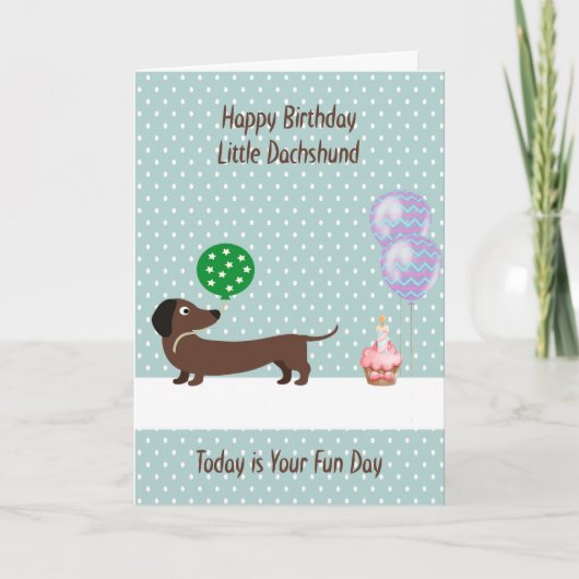 Pet Birthday for Dachshund Kaart (Voorkant)