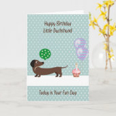 Pet Birthday for Dachshund Kaart (Gele Bloem)