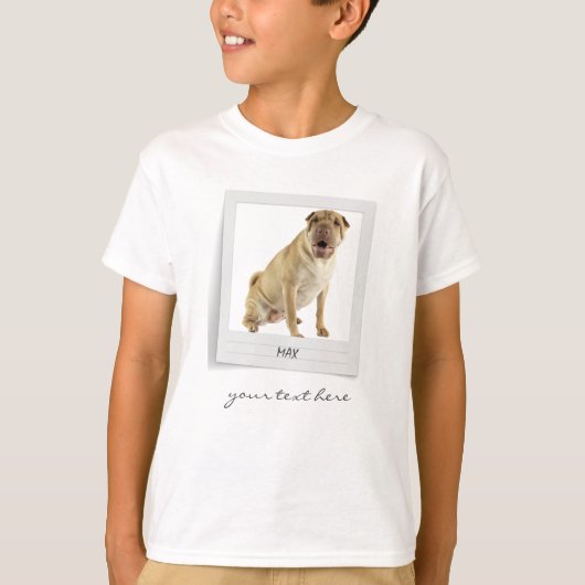 Pet Birthday Foto Lijst Persoonlijk T-shirt (Voorkant)