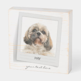Pet Birthday Foto Lijst Persoonlijke hond Houten Kist Print