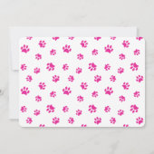 Pet Birthday Foto roze verf Kaart (Achterkant)