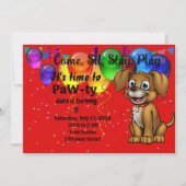 Pet Birthday Party Kaart (Voorkant)