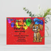 Pet Birthday Party Kaart (Staand voorkant)