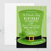 Pet Birthday Party - Uitnodigingen op Leprechaun (Voorkant / Achterkant)