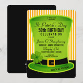 Pet Birthday Party - Uitnodigingen op Leprechaun (Voorkant / Achterkant)