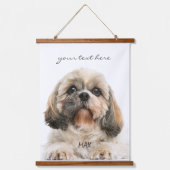 Pet Birthday Photo Dog Dad Custom Hangend Wandkleed (Voorkant)