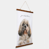 Pet Birthday Photo Dog Dad Custom Hangend Wandkleed (Gebogen)