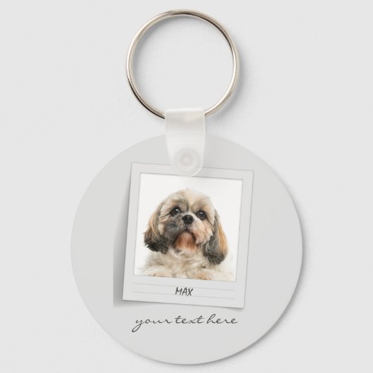 Pet Birthday Photo Lijst Matching Personalized Sleutelhanger (Voorkant)