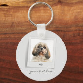 Pet Birthday Photo Lijst Matching Personalized Sleutelhanger (Voorkant)