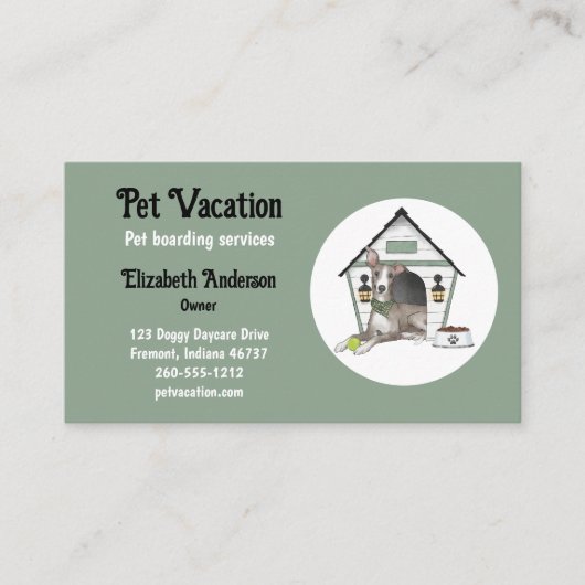 Pet Boarding Visitekaartje (Voorkant)