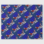 Pet boeken en diploma op de dag van afstuderen cadeaupapier (Vlak)