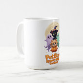 Pet Boo Crew - Schattigee geesten met kat en hond Koffiemok (Voorkant links)