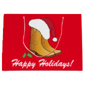 Pet Boots Prettige feestdagen Large Cadeautasje (Voorkant)