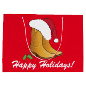 Pet Boots Prettige feestdagen Large Cadeautasje (Achterkant)