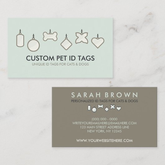 Pet Boutique Collar Leash label online winkel (Voorkant / Achterkant)