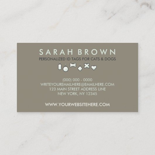 Pet Boutique Collar Leash label online winkel (Achterkant)