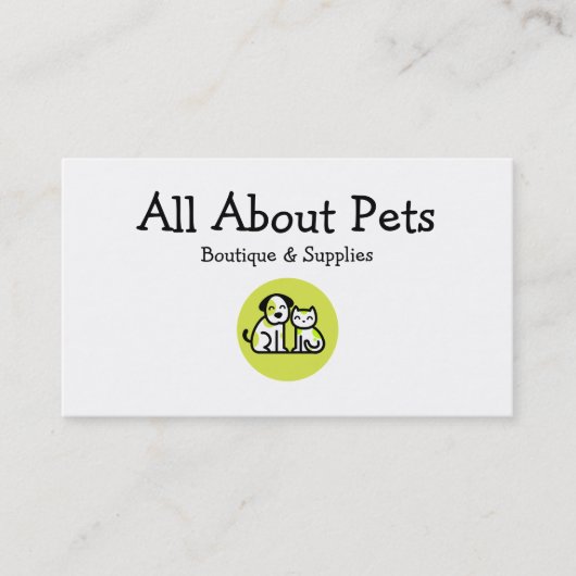 Pet Boutique en levert Visitekaartjes (Voorkant)