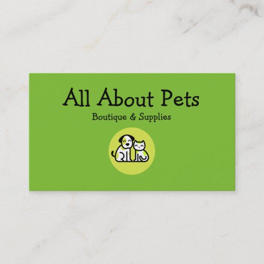 Pet Boutique en levert Visitekaartjes (Voorkant)