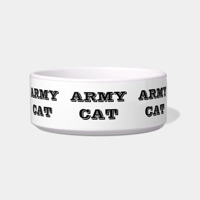 Pet Bowl Army Cat Voerbakje (Voorkant)