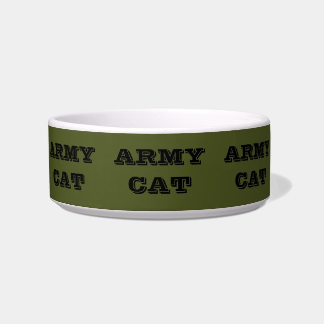 Pet Bowl Army Cat Voerbakje (Voorkant)