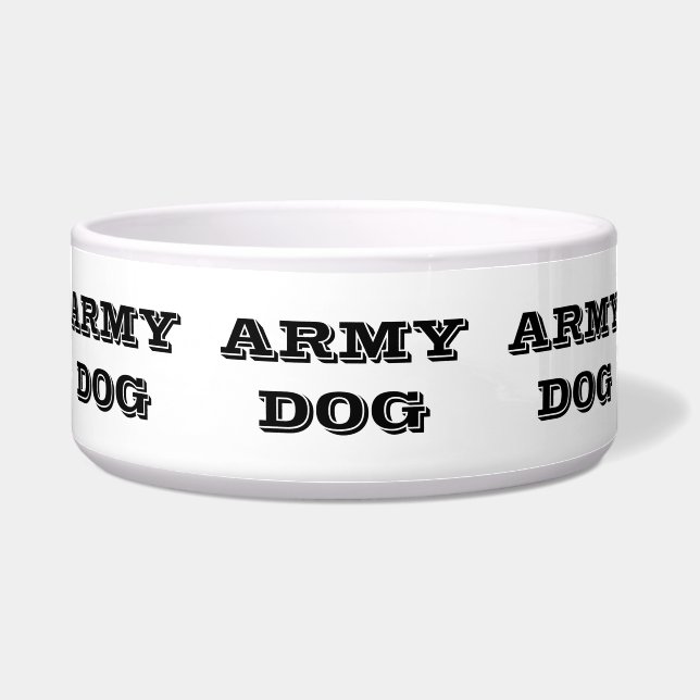 Pet Bowl Army Dog Voerbakje (Voorkant)